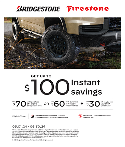 Bridgestone Firestone June Instant Savings